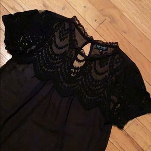 Sheer & Lace Topshop Blouse